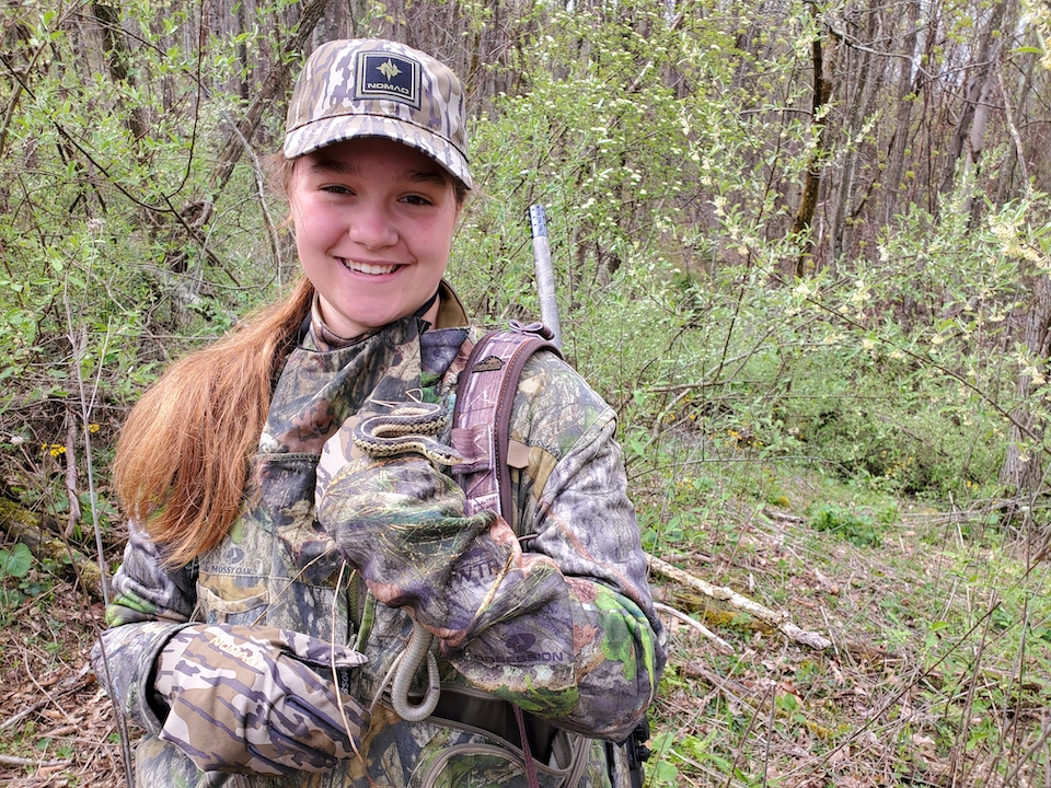 Makayla and Snake (Larry Case photo)