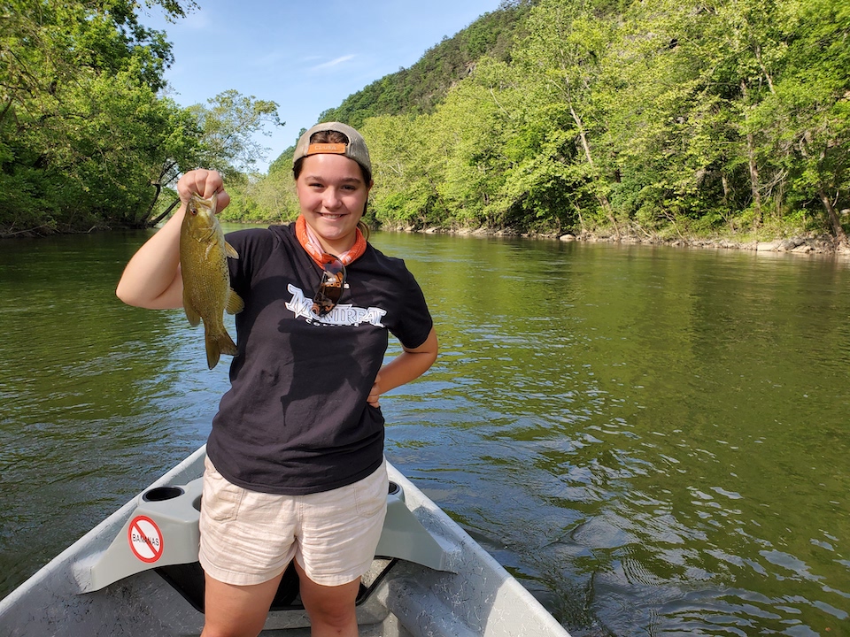 Makayla with Smallmouth (Larry Case photo)