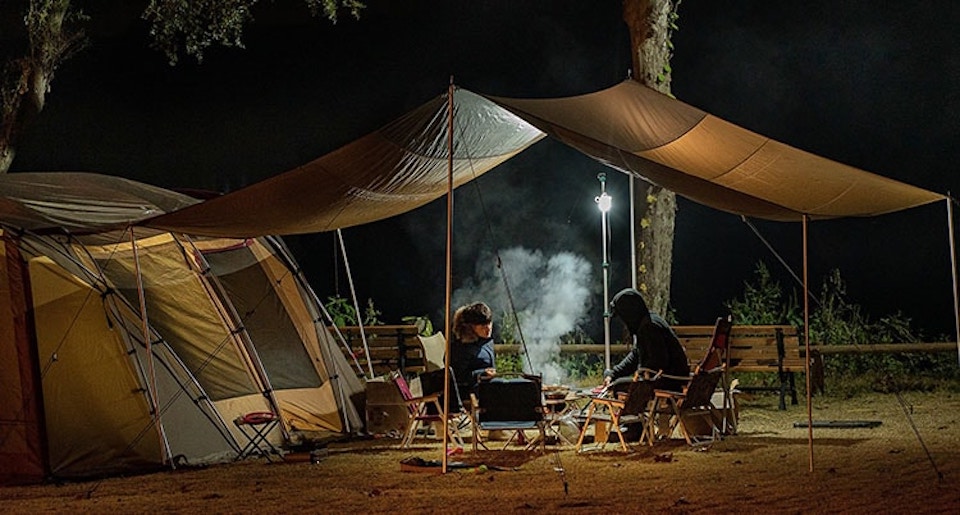 Tent camping night