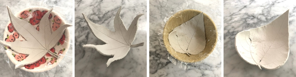Leaf Bowls Drying Collage