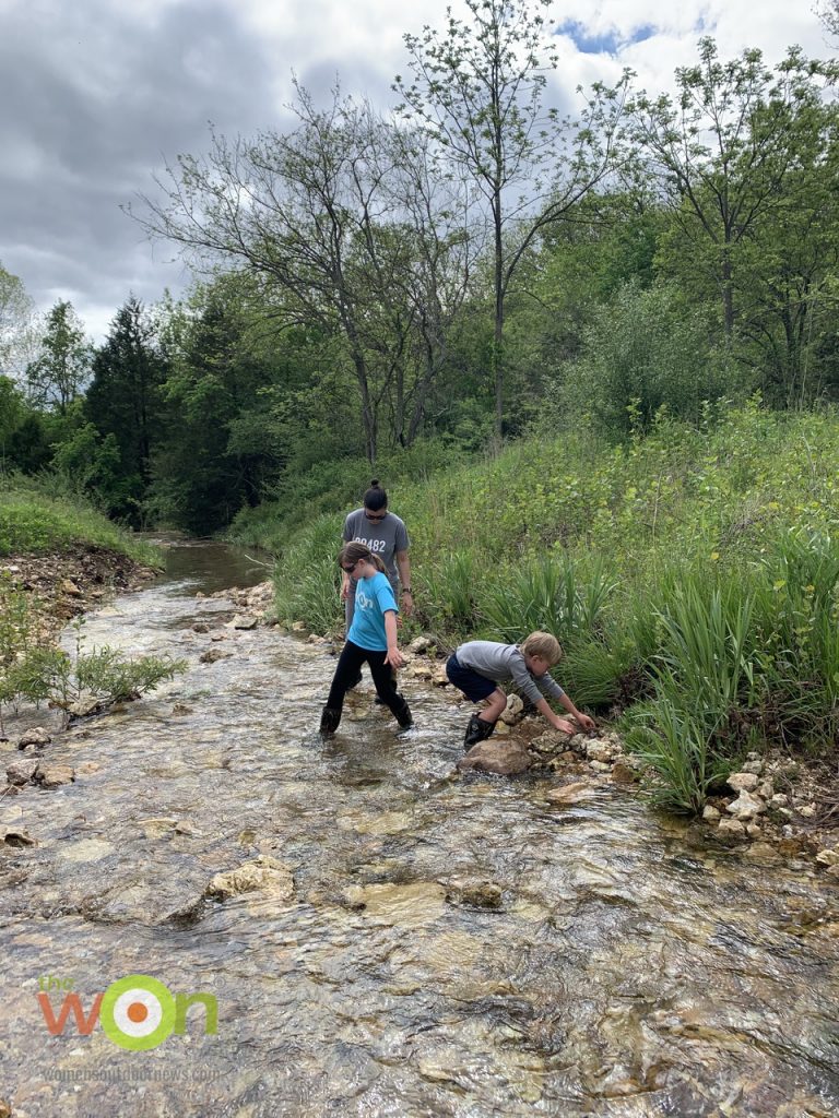 creek searching for rocks