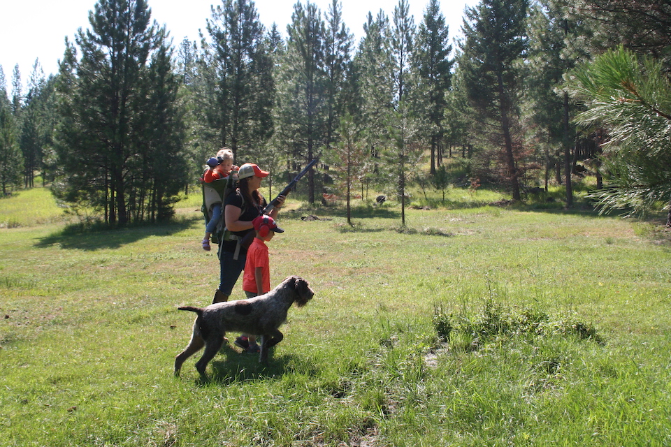 Courtney Bastian, The Bird Dog Babe with family