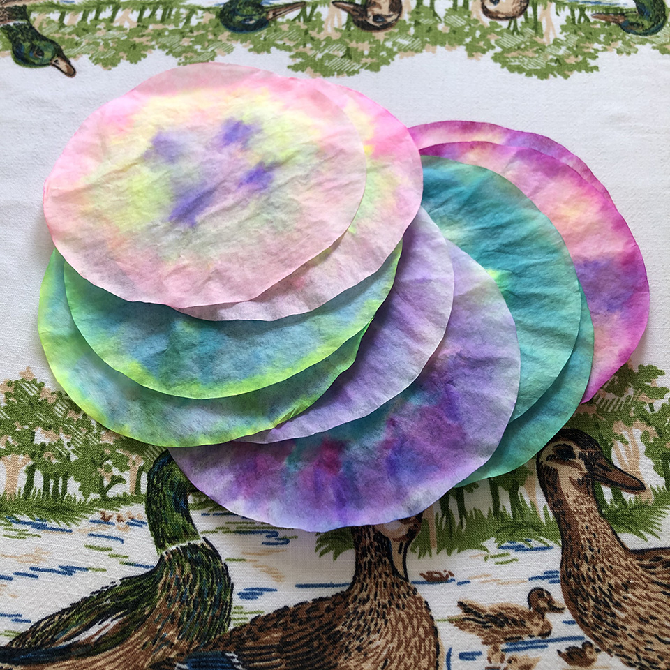 Colorful Coffee Filter Butterflies craft Dried Paper