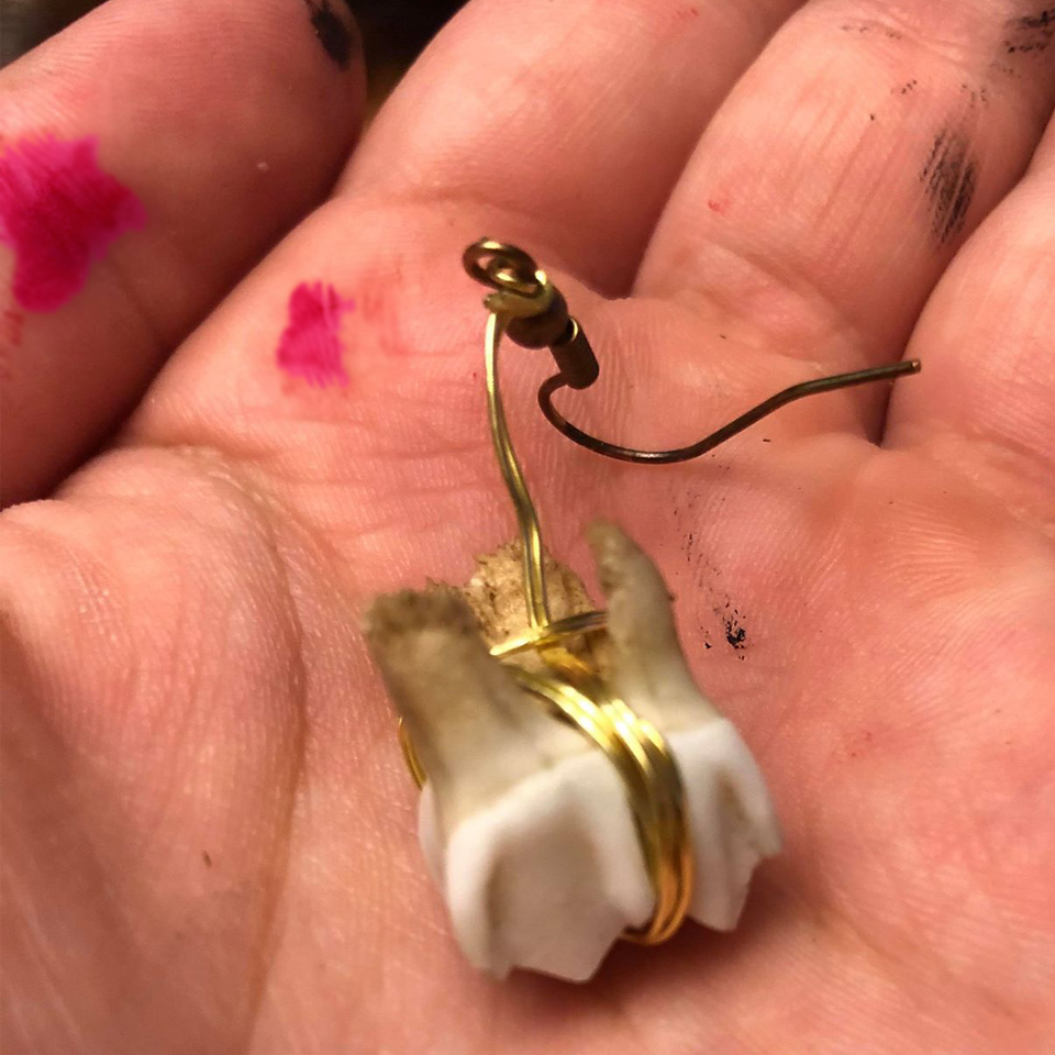 Deer Tooth Earring (Makayla Scott)