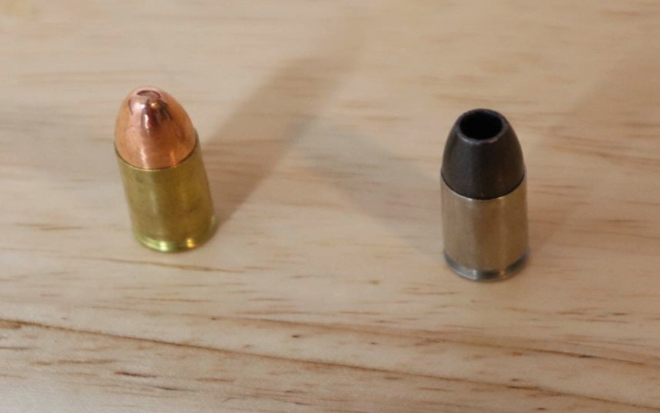 Avery Skipalis Skips Tips Full Metal Jacket pistol round vs Hollow Point pistol round