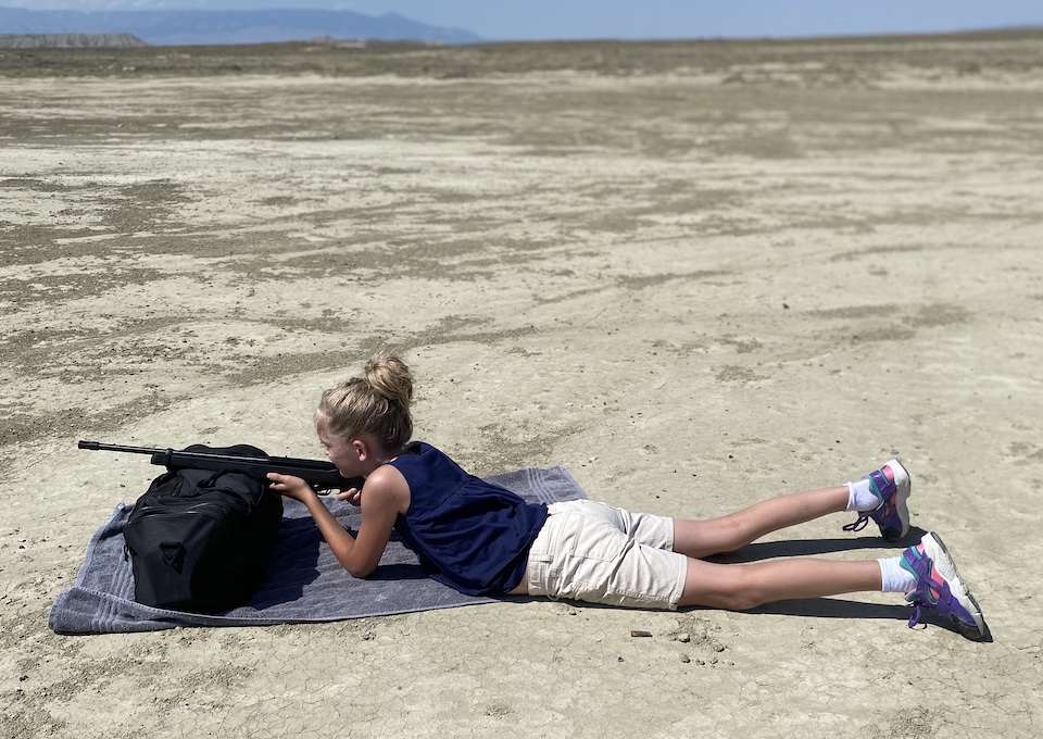 Prone practicing with Ruger 10-22 Tactical RifleLundvall