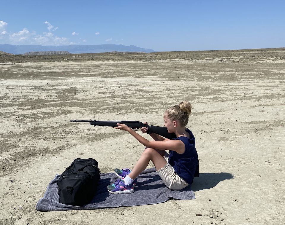 Seated practicing with 10-22 Lundvall