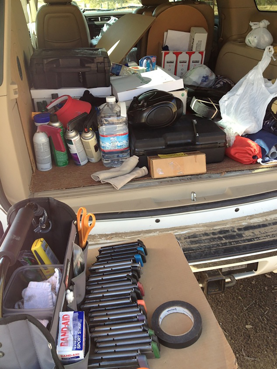 Vera Koo's shooting gear in car