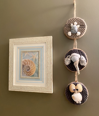 Animal Shell Art Hanging feature