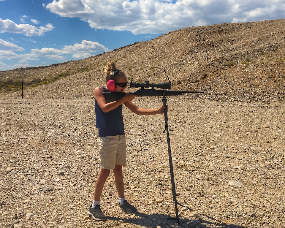 CTC Scope with Shooting Sticks and Ruger American rifle