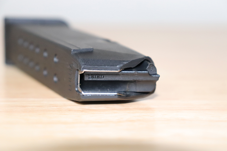 GLOCK 9mm on magazine follower