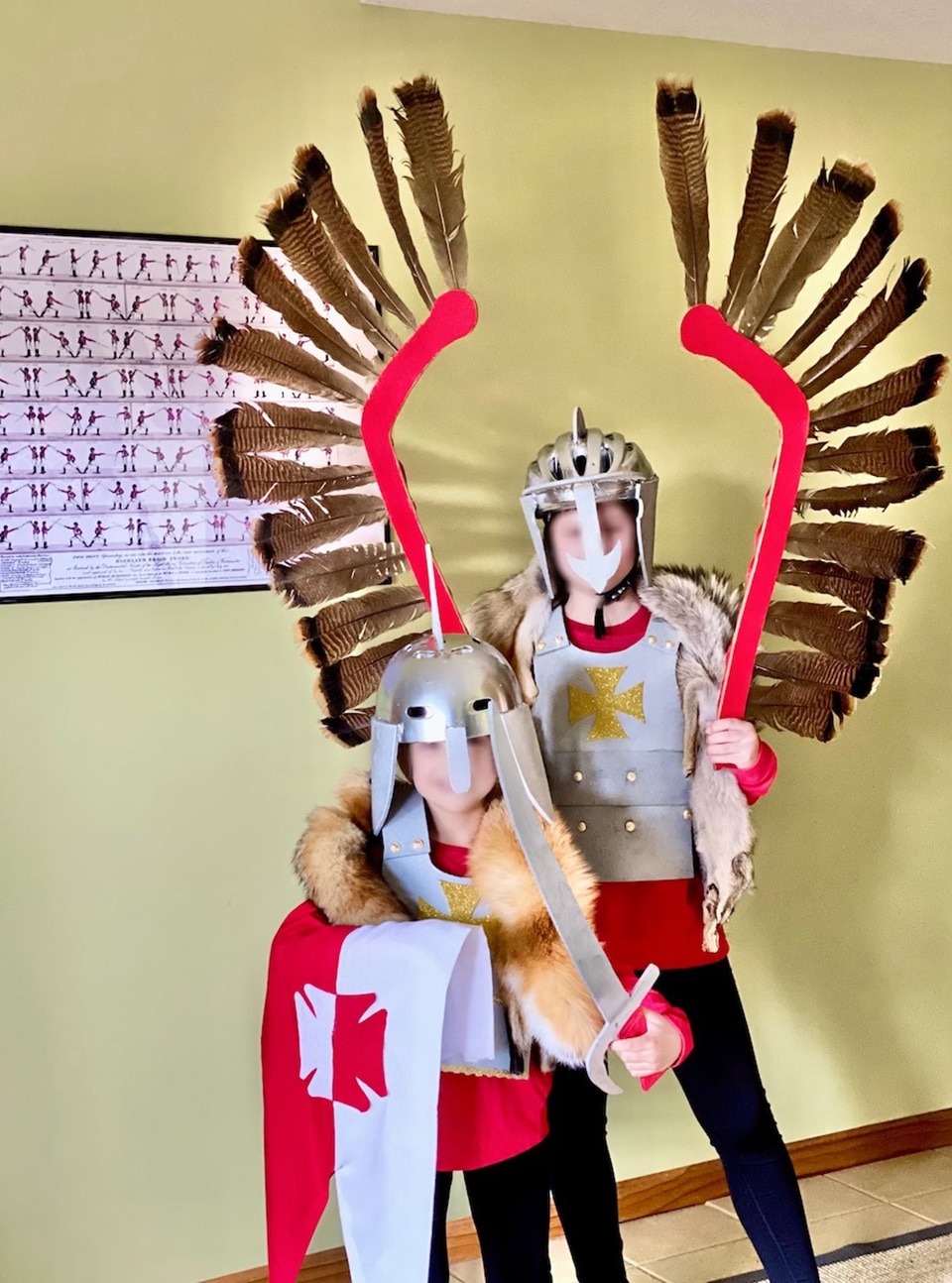 Anna and Rose as Winged Hussars