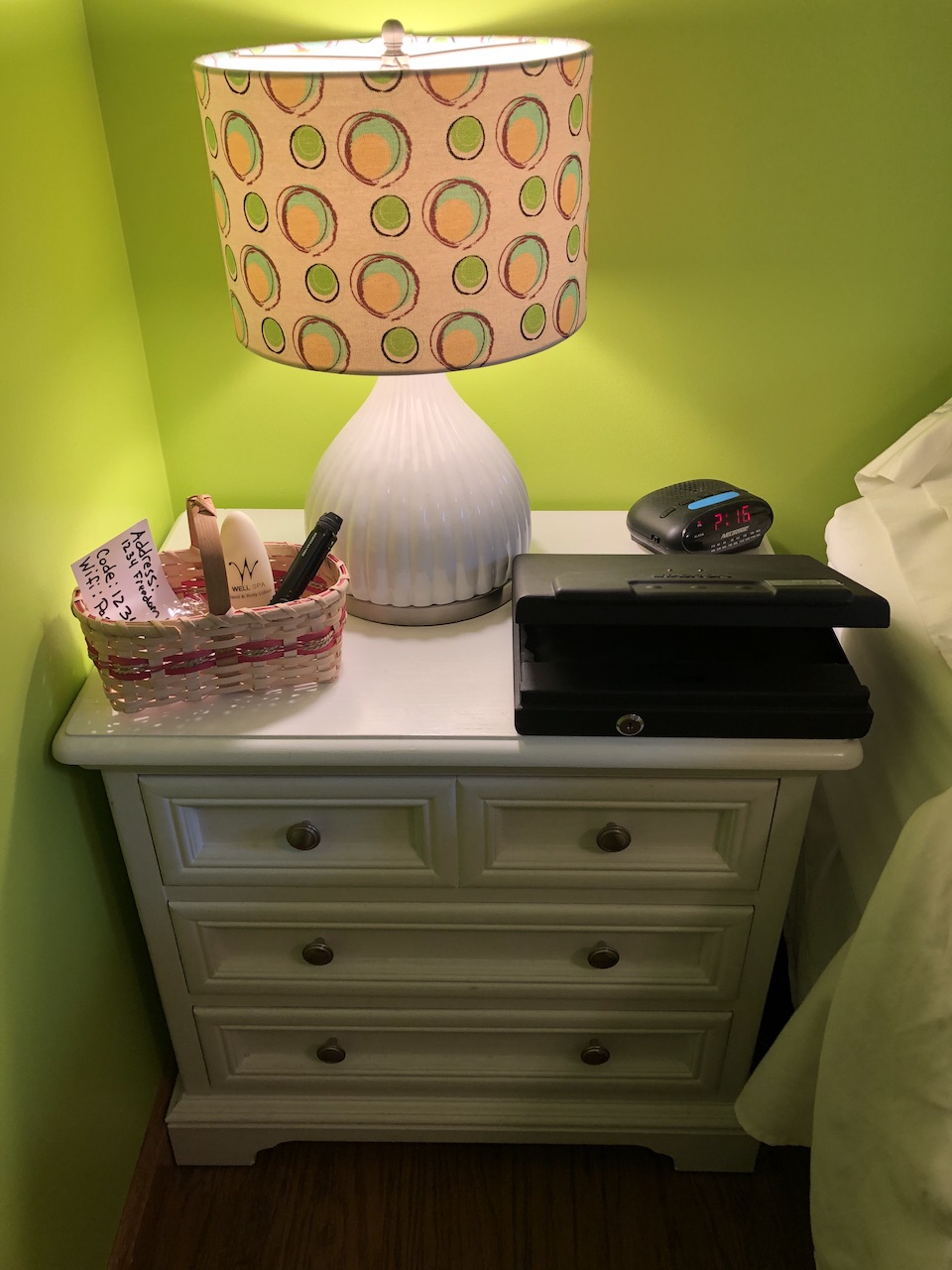 Nightstand for guests