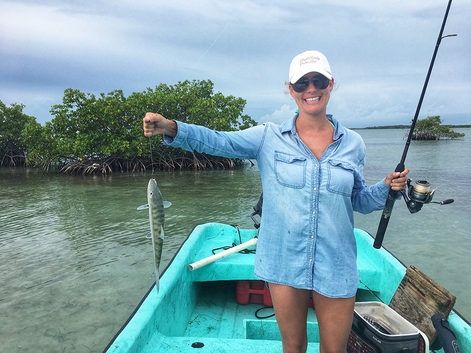 Carly Brasseux fishing