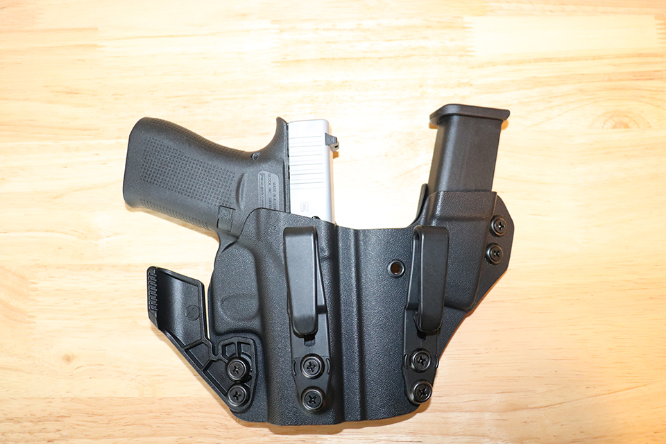 GLOCK43X inside Kydex handgun holster