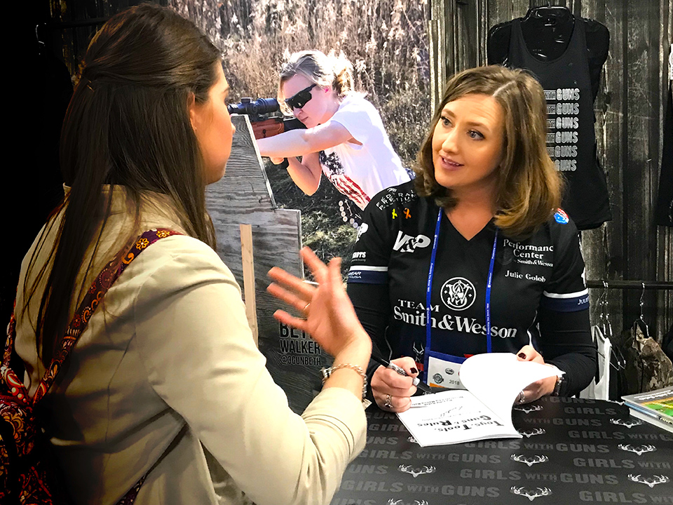 Julie Golob at book signing for her childrens book