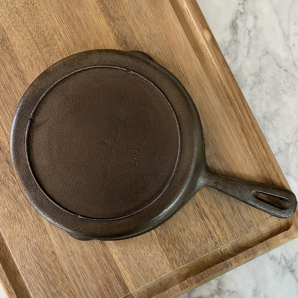 Seasoned Cast Iron Skillet Back