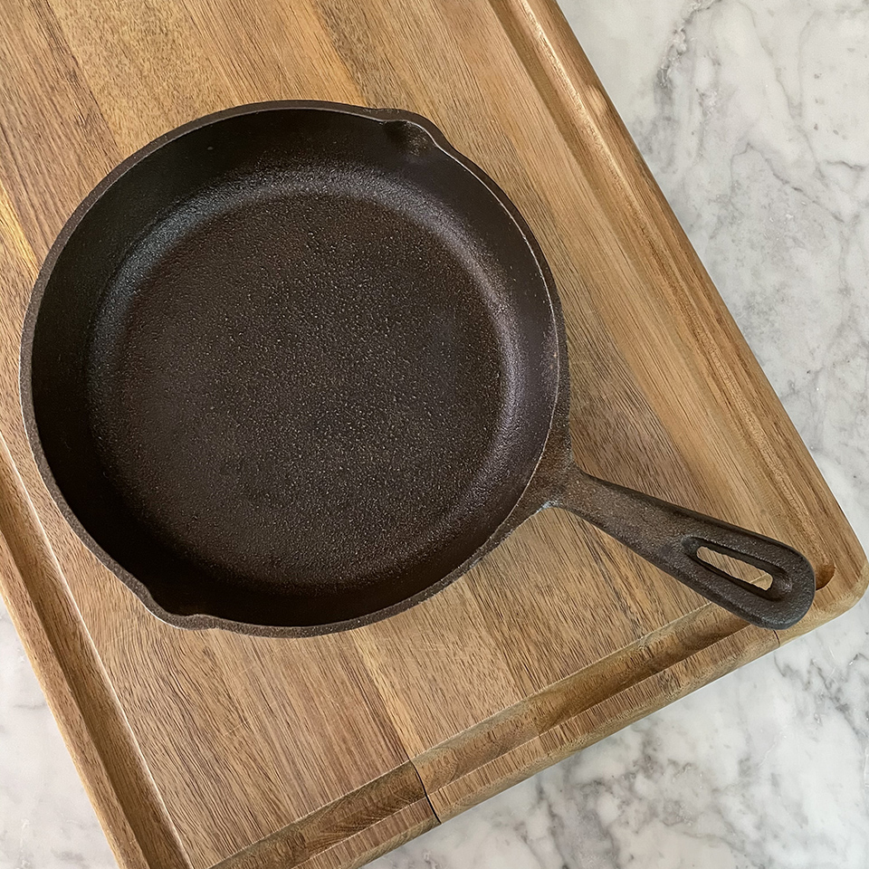 Seasoned Cast Iron Skillet Front