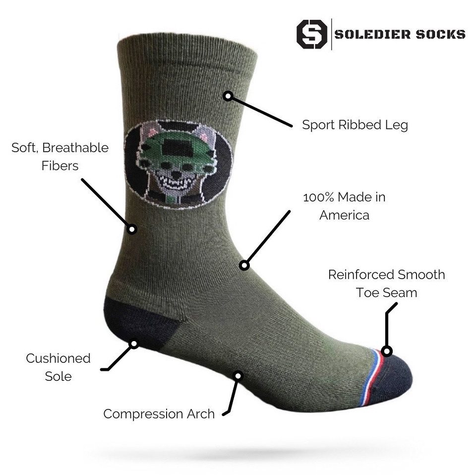 Soledier socks construction