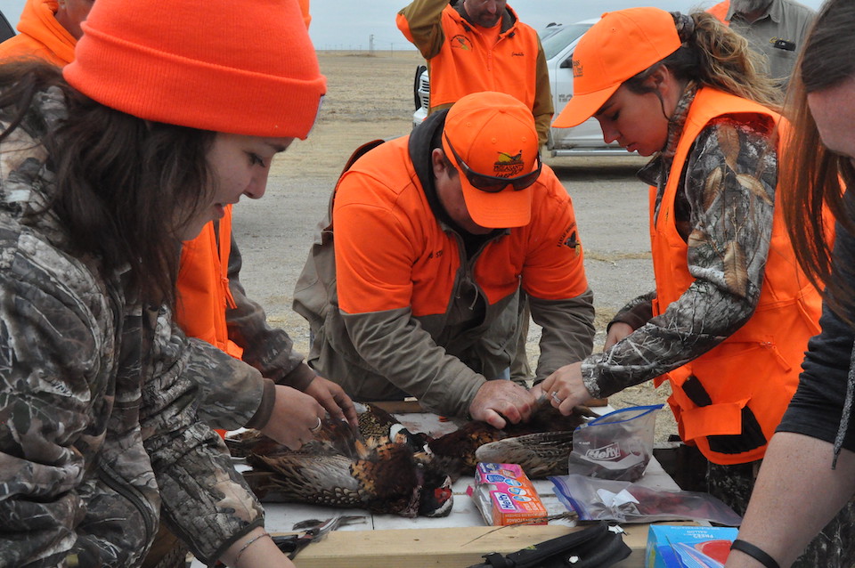 cleaning pheasants RNC Heather Francis photo