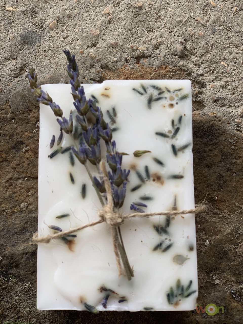 DIY lavender soap bar with lavender