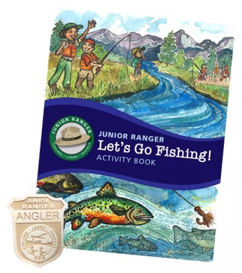 jr ranger angler booklet badge nps Hooked on Fishing in National Parks