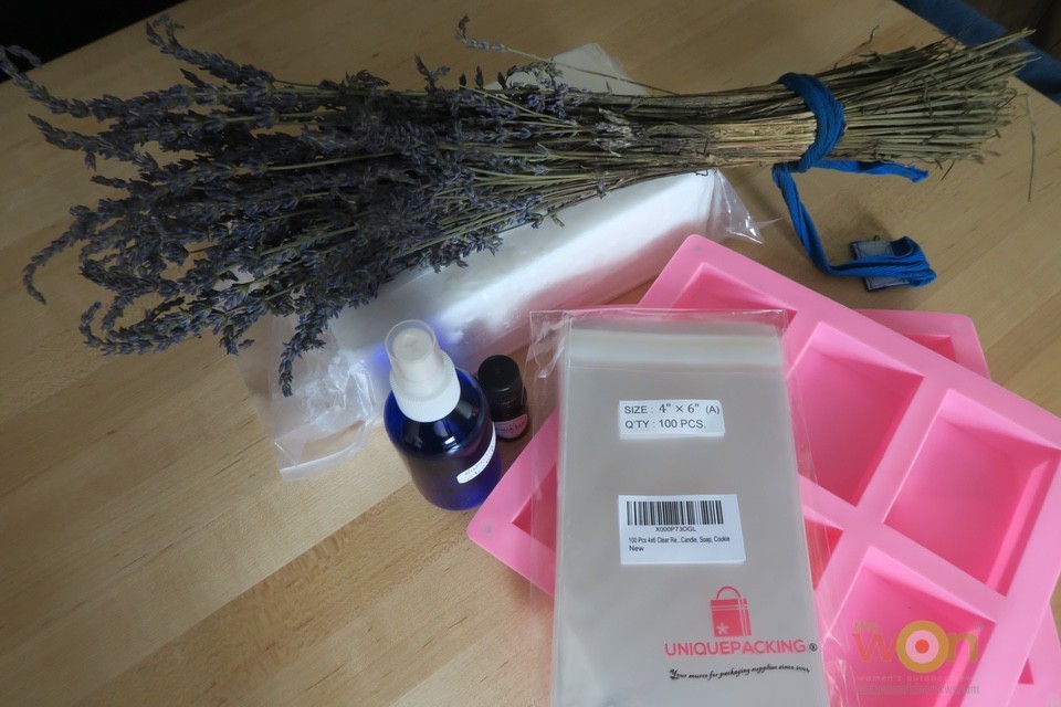 materials for DIY lavender soap