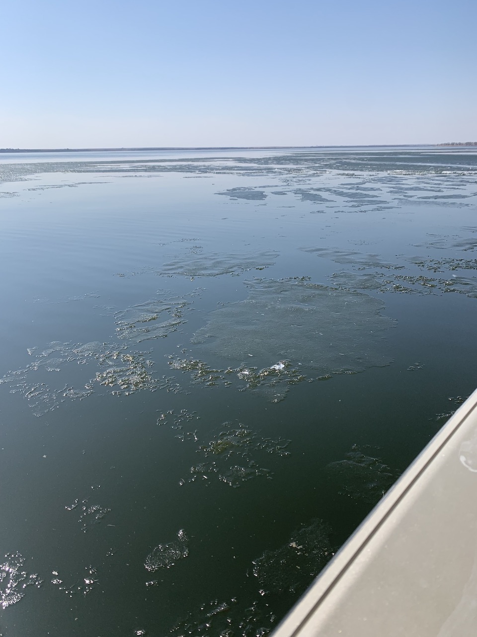 ice on lake for crappie fishing