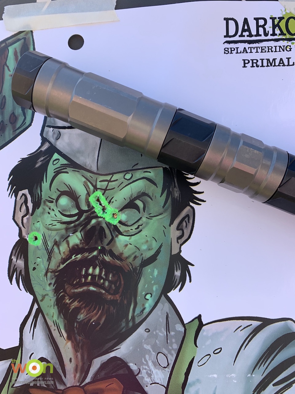 Plinking zombie target with switchback suppressor