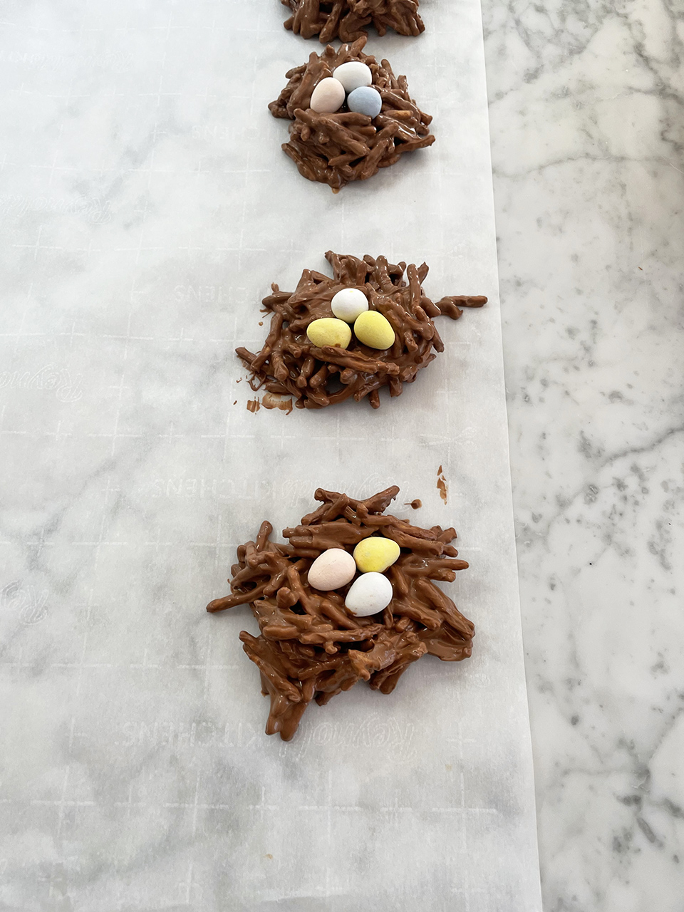 Adding Cadbury Mini Eggs to Nests