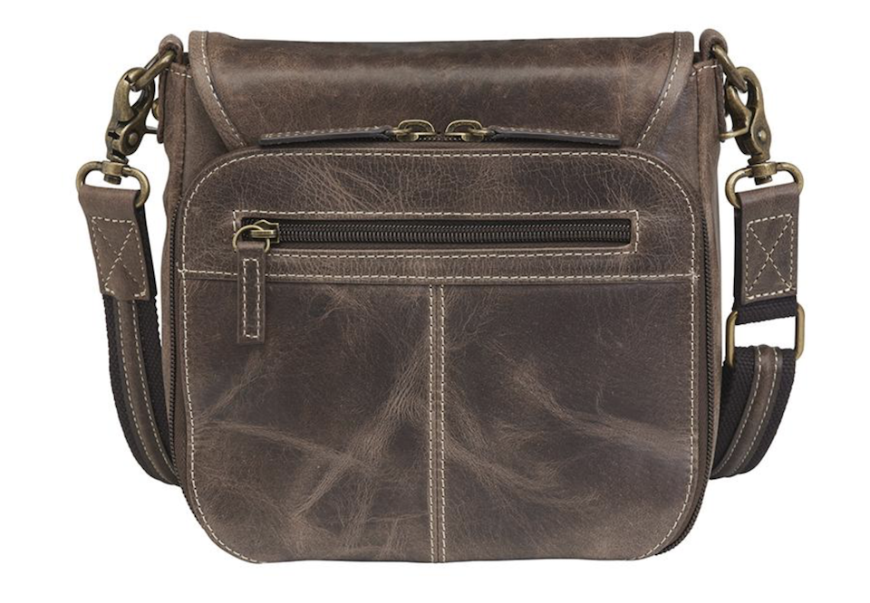 GTM:CZY-16 Simple Distressed Buffalo Pouch back