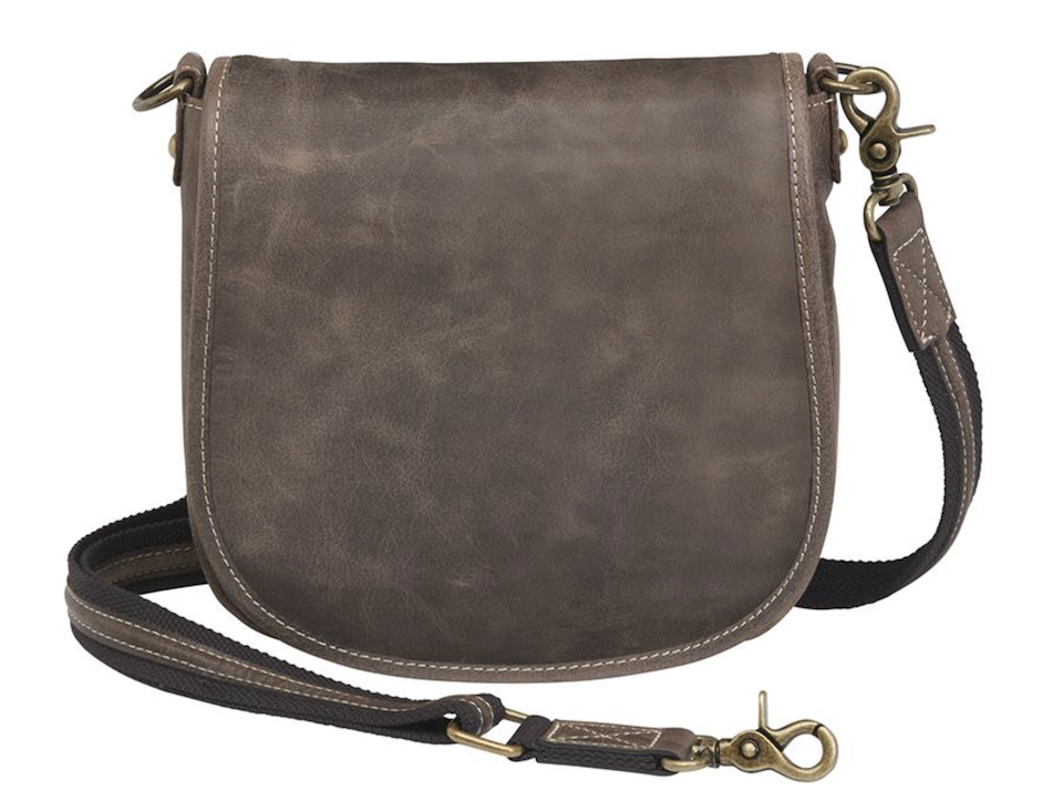 GTM:CZY-16 Simple Distressed Buffalo Pouch front Concealed Carry Purse