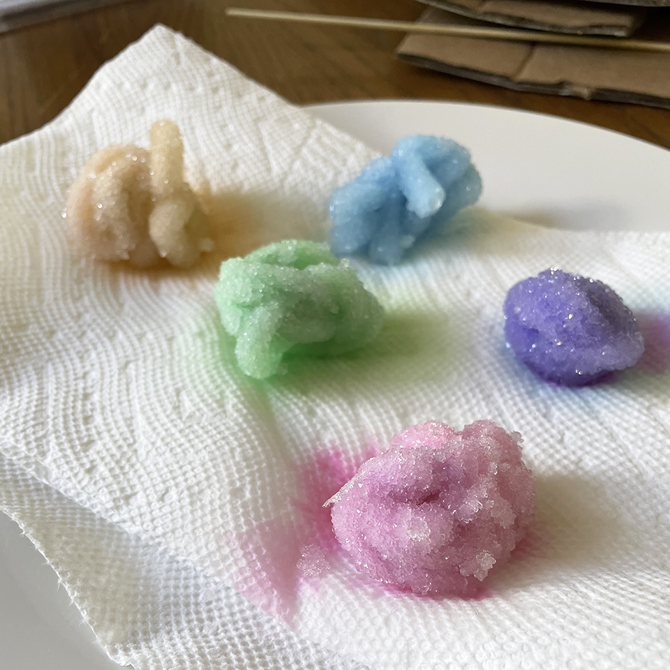 Drying the Borax Crystals