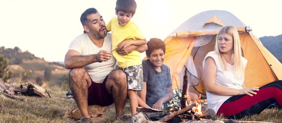 family camping on the mountain Vacation Spots