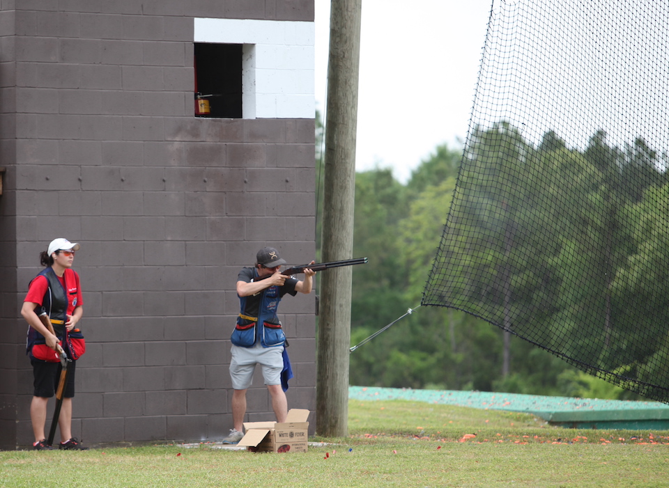 Green-June-Skeet high house Clay Shooting