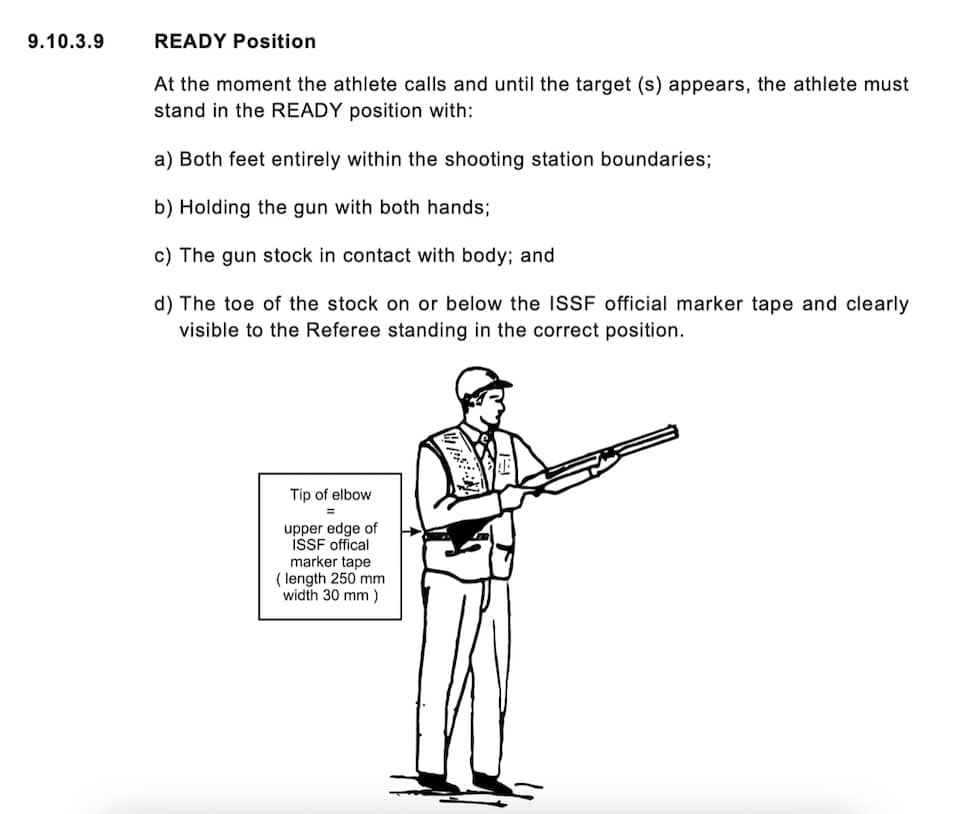 Iskeet ready position