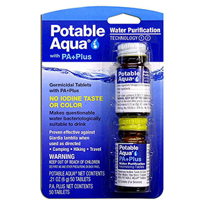 Potable Aqua Water Purification Tablets with PA Plus