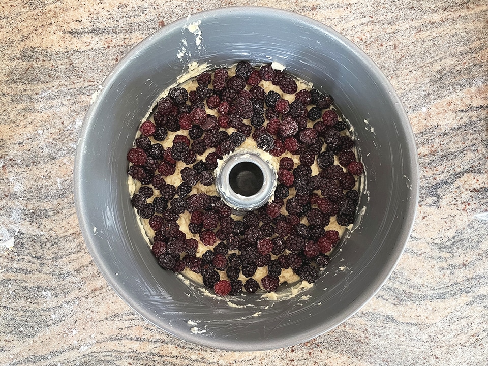 Berries in pan