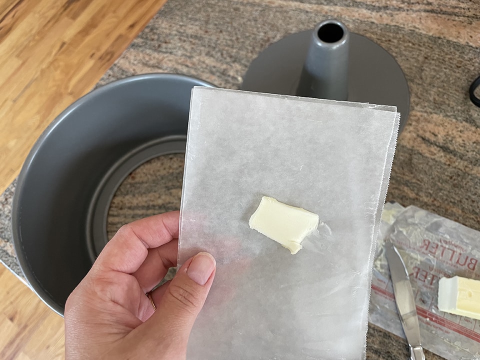 Butter and waxed paper