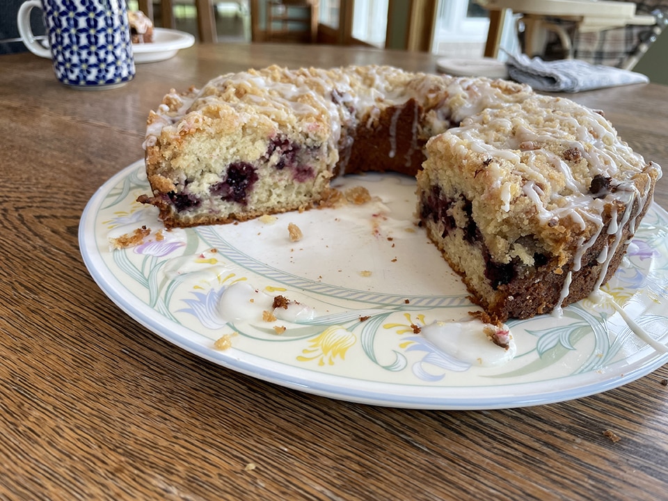 Coffee cake and coffee