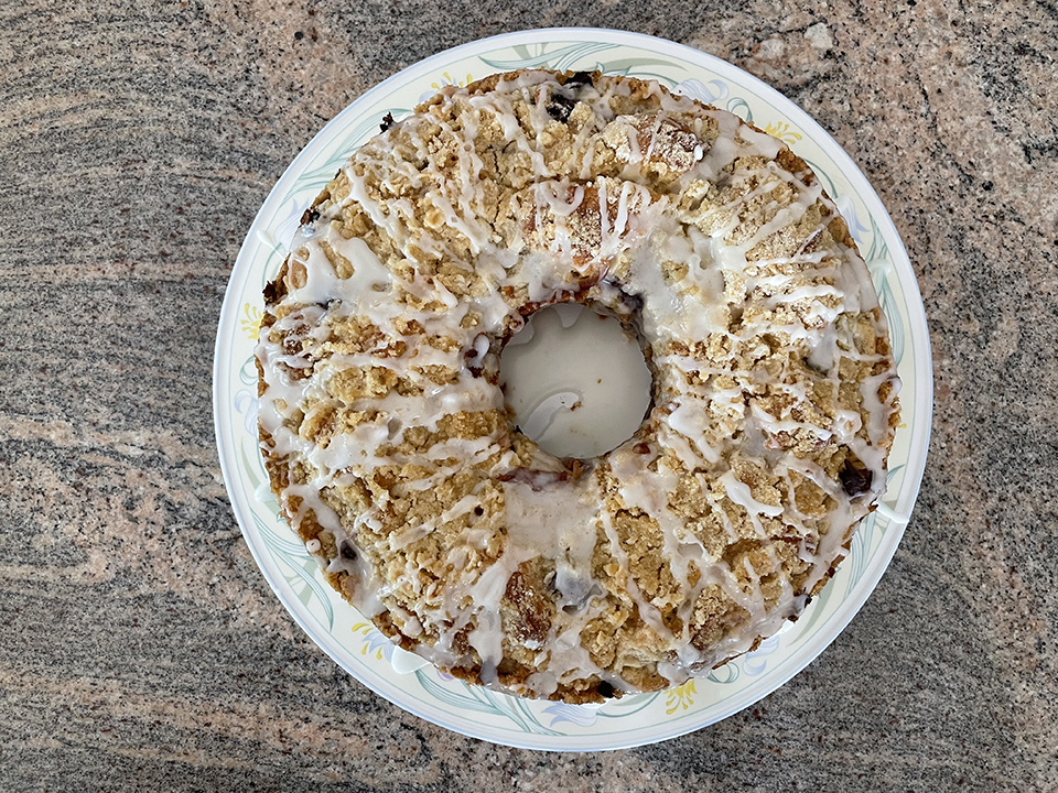 Wild Blackberry Coffee Cake cake top view