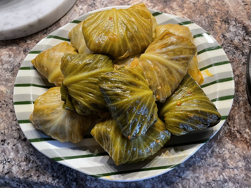 Cabbage Rolls on Platter