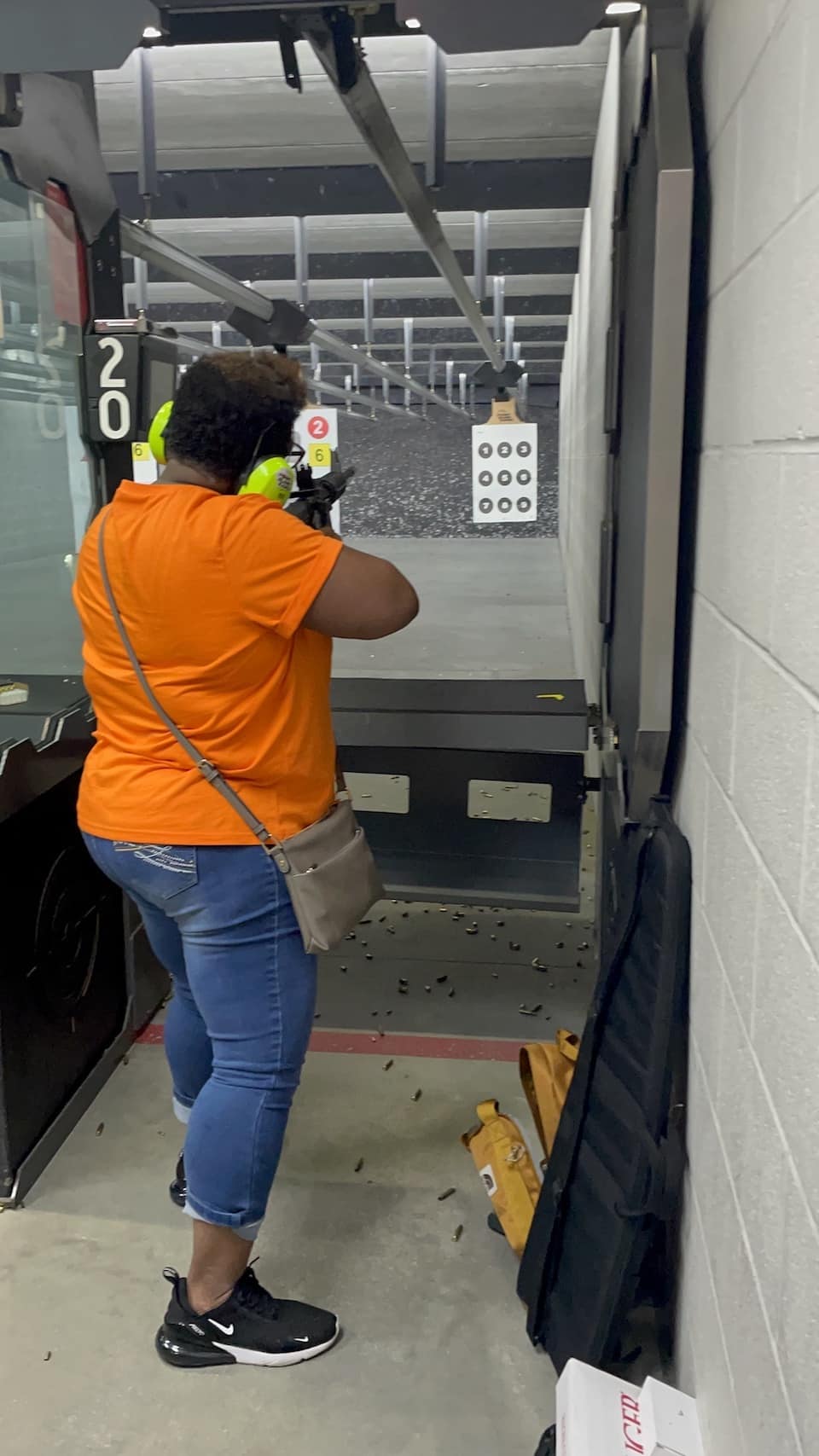 Sisters Denise at the range