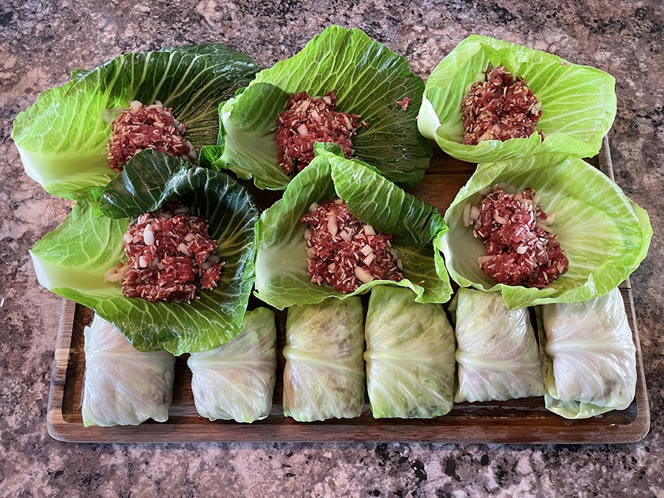 Stuffing the Cabbage Rolls 1