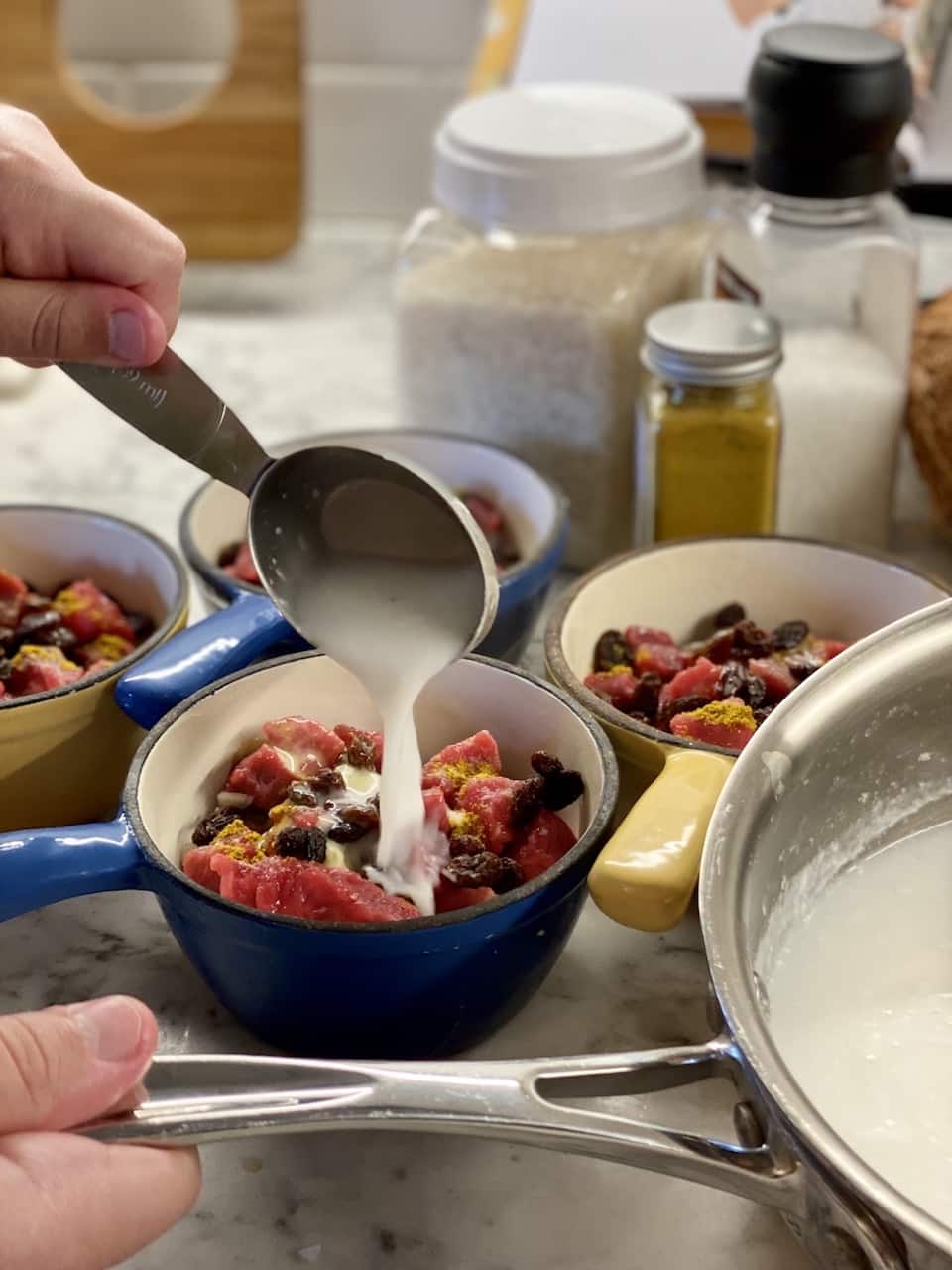 Pouring Coconut Milk