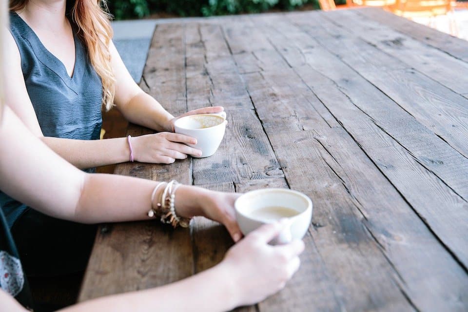 friends drinkling coffee Domestic Abuse