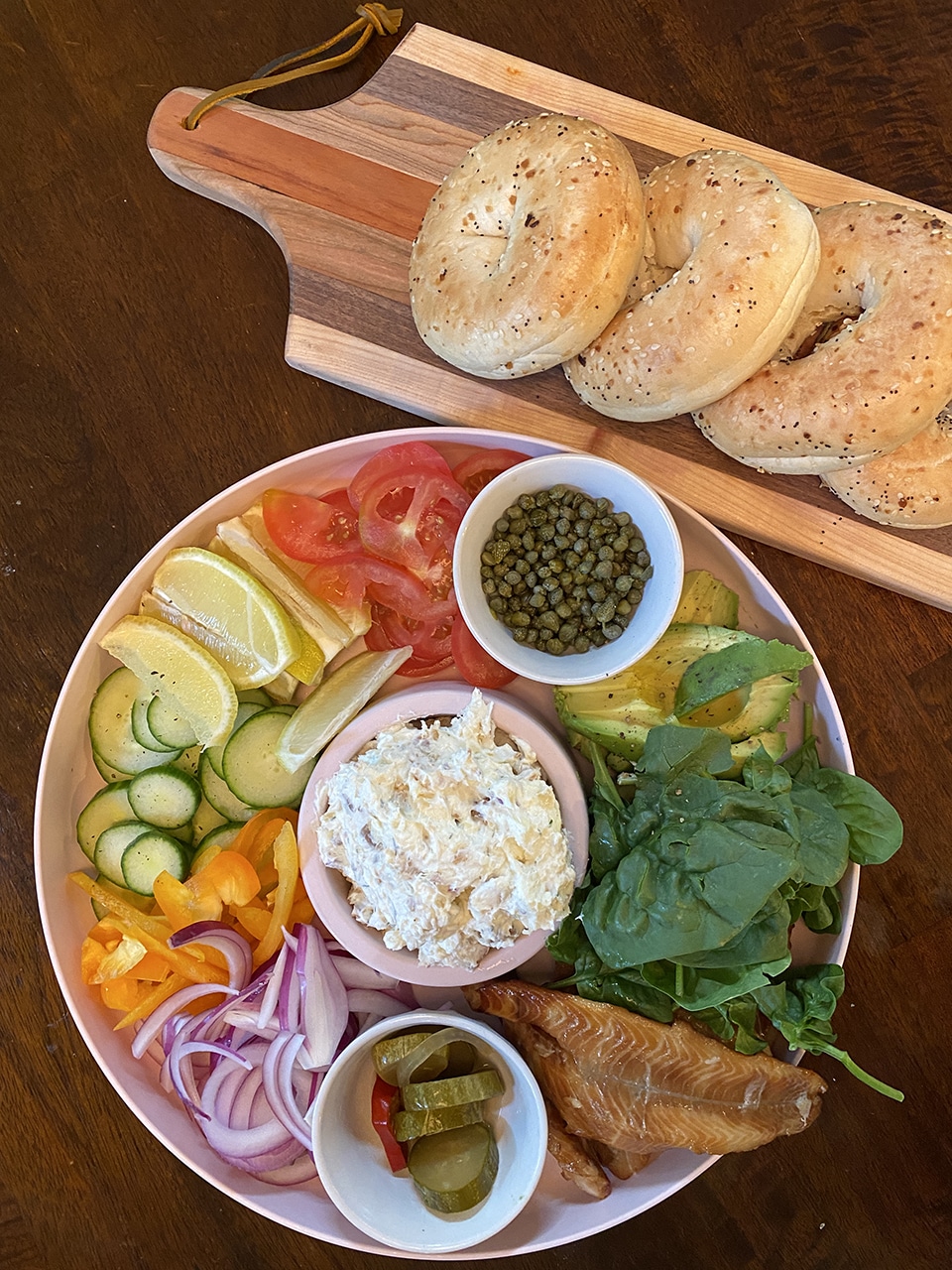 smoked trout cream cheese bagel spread