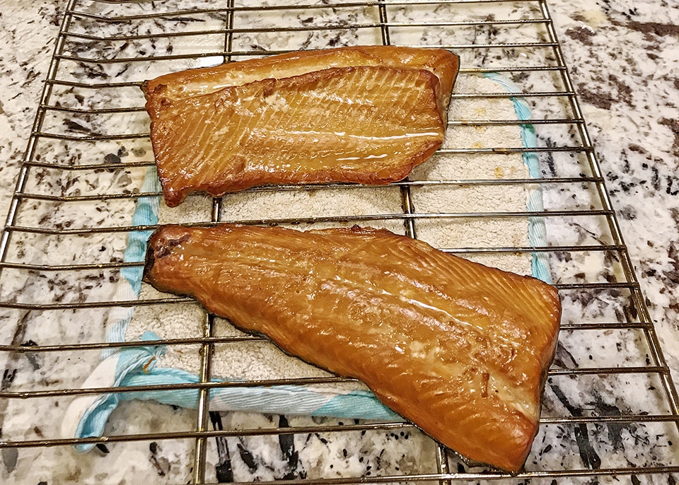 smoked trout finished product