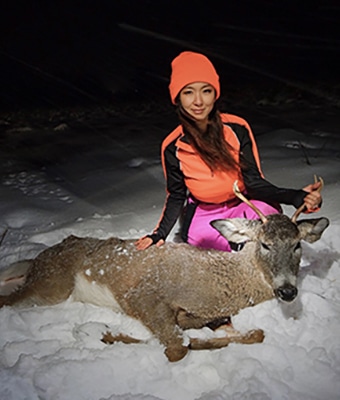 Jenny with deer - feature