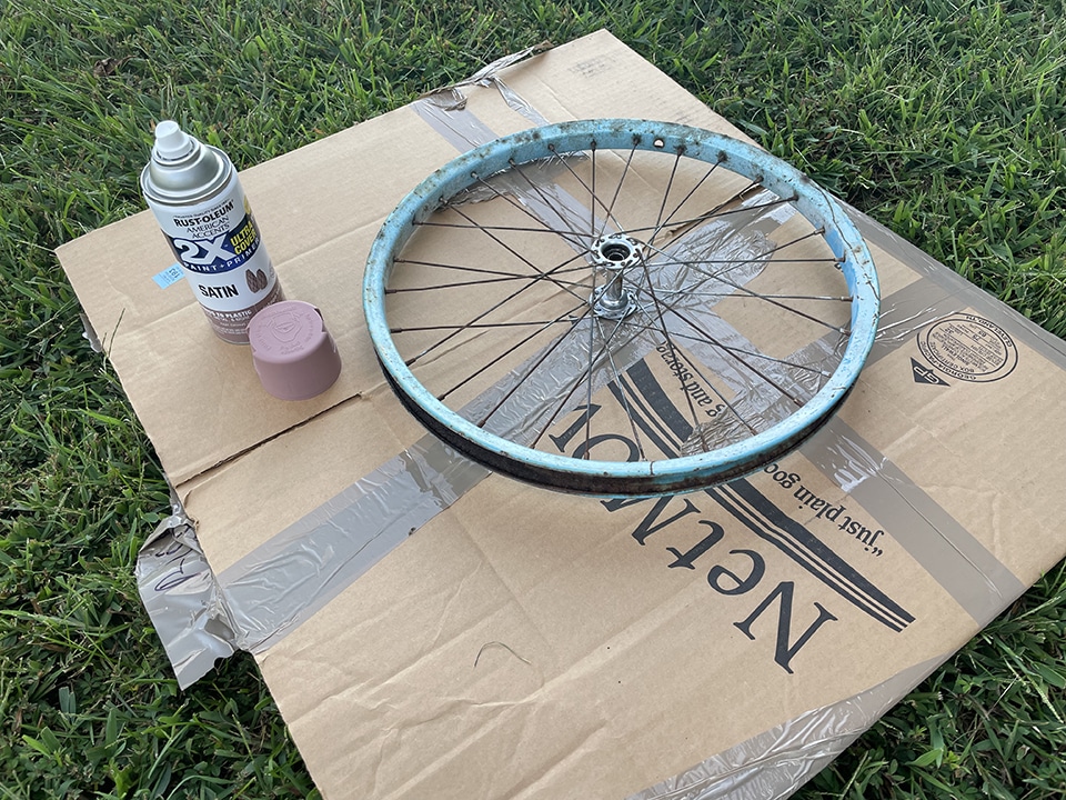 Painting the Bike Wheel